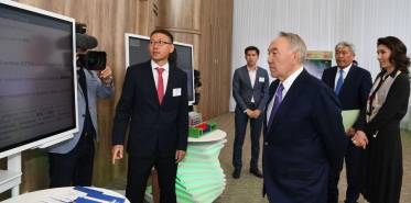 Елбасы Нурсултан Назарбаев посетил Международный центр зеленых технологий и инвестиционных проектов